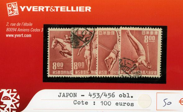 JAPON - n°453/456 obl. JAPON - n°453/456 obl.