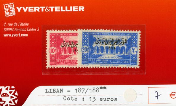 LIBAN - n°187/188** LIBAN - n°187/188**