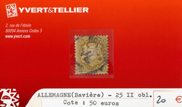 ALLEMAGNE BAVIERE - n°25 II obl. ALLEMAGNE BAVIERE - n°25 II obl.
