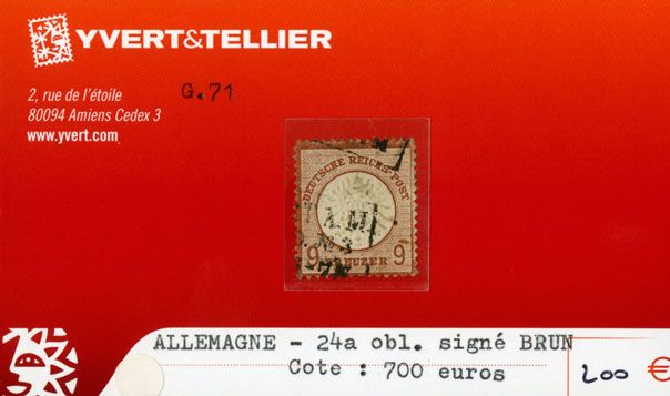 ALLEMAGNE EMPIRE - n°24*a obl. ALLEMAGNE EMPIRE - n°24*a obl.