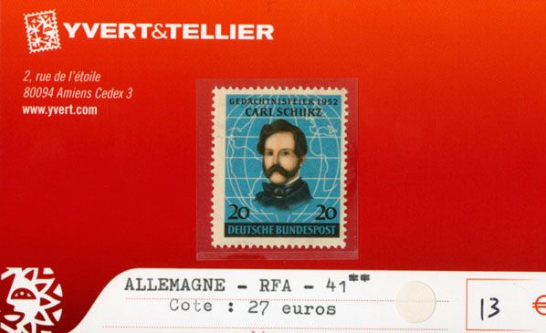 ALLEMAGNE FEDERALE - n°41** ALLEMAGNE FEDERALE - n°41**