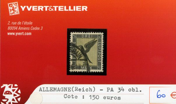 ALLEMAGNE IIIe REICH - PA n°34 obl. ALLEMAGNE IIIe REICH - PA n°34 obl.