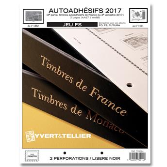 FRANCE AUTOADHESIFS FS : 2017 - 2E SEMESTRE (JEUX SANS POCHETTES)