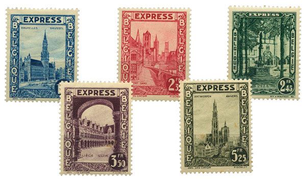 n° E. 1/5* - Timbre BELGIQUE Express n° E. 1/5* - Timbre BELGIQUE Express