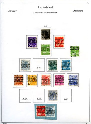 ALLEMAGNE (DIFFERENTES ZONES) : Collection entre 1945 et 1951 obl. ALLEMAGNE (DIFFERENTES ZONES) : Collection entre 1945 et 1951 obl.