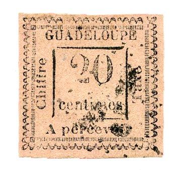 n°9 obl. - Timbre GUADELOUPE Taxe n°9 obl. - Timbre GUADELOUPE Taxe