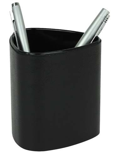 Pot à crayon en cuir noir Pot à crayon en cuir noir