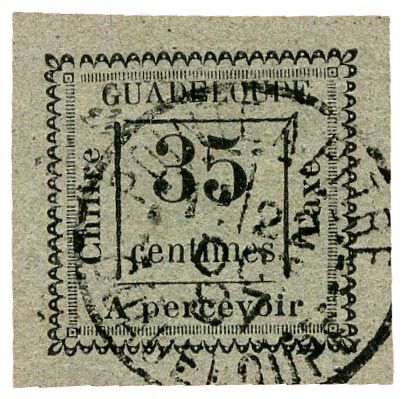 n°11 obl. - Timbre GUADELOUPE Taxe n°11 obl. - Timbre GUADELOUPE Taxe