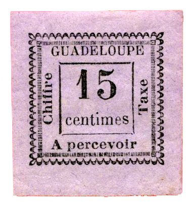 n°8* - Timbre GUADELOUPE Taxe n°8* - Timbre GUADELOUPE Taxe