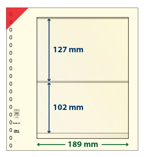 Feuille neutre LINDNER-T : 2 bandes-802210 (x10) Feuille neutre LINDNER-T : 2 bandes-802210 (x10)