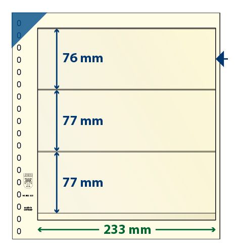 Feuille neutre LINDNER-T : 3 bandes-802322 (x10) Feuille neutre LINDNER-T : 3 bandes-802322 (x10)