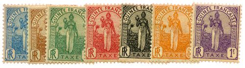 n°1/7** - Timbre GUINEE Taxe n°1/7** - Timbre GUINEE Taxe