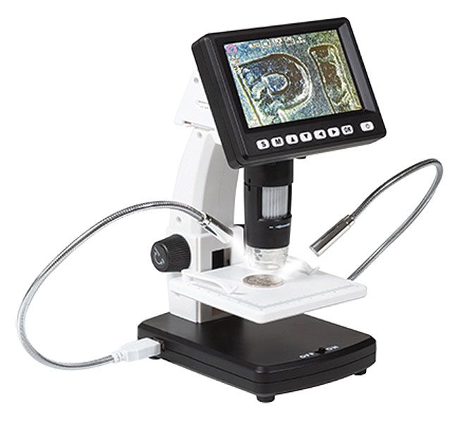 MICROSCÓPIO - ZOOM e LED, 60 e 100 x