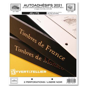 FRANCE AUTOADHESIFS FS : 2021 - 2E SEMESTRE (JEUX SANS POCHETTES)