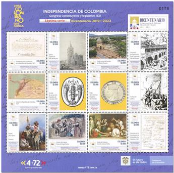 n° 2232/2243 - Timbre COLOMBIE Poste