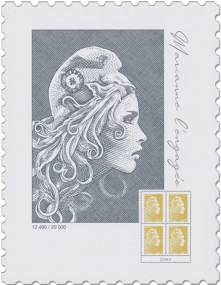France : Affiche "Marianne L´Engagée" (n° 5534A)