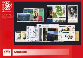 n° 855/869 -  Timbre Andorre Année complète (2021)