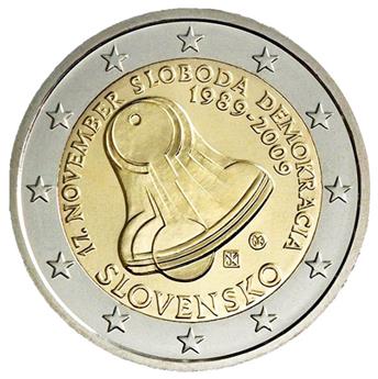 2 EURO COMMEMORATIVE 2009 : SLOVAQUIE (20e anniversaire de la Révolution de velours)