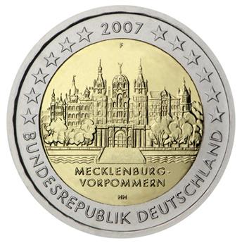 2 EURO COMMEMORATIVE 2007  :  ALLEMAGNE - G (château de SCHWERIN)