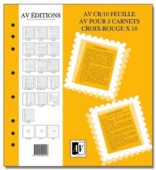 Feuille AV : pour 2 carnets Croix-rouge (x10) - AV EDITIONS®