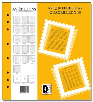 Feuille AV : quadrillée (x10) - AV EDITIONS®