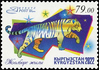n° 879 - Timbre KIRGHIZISTAN (Poste Kirghize) Poste