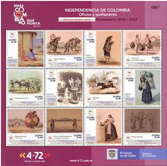 n° 2363/2374 - Timbre COLOMBIE Poste