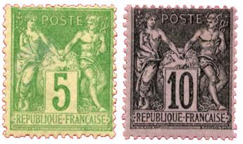 n°102/103** - Timbre FRANCE Poste