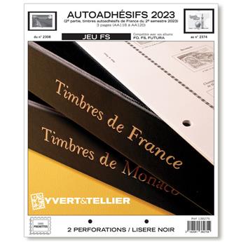 FRANCE AUTOADHESIFS FS : 2023 - 2E SEMESTRE (JEUX SANS POCHETTES)
