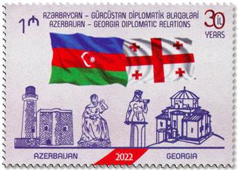 n° 1297 - Timbre AZERBAIDJAN Poste