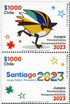 n° 2207/2208 - Timbre CHILI Poste