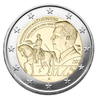 2 EURO COMMEMORATIVE 2024 : LUXEMBOURG (175 ans de la mort du Grand-Duc Guillaume II)