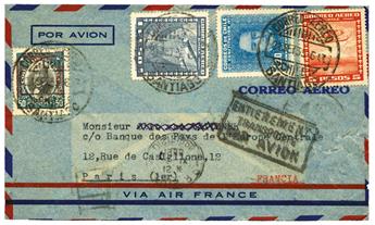 Chili : 23-9-1935. CHILI-FRANCE par l´avion Centaure (pilote Guillaumet)