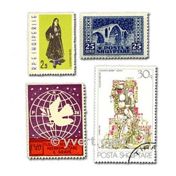 ALBANIE : pochette de 100 timbres (Oblitérés)