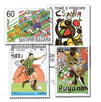 FOOTBALL : pochette de 200 timbres (Oblitérés)