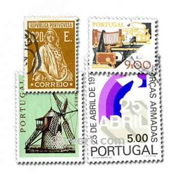 PORTUGAL : pochette de 100 timbres (Oblitérés)