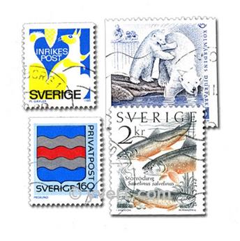 SUEDE : pochette de 200 timbres (Oblitérés)