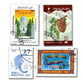 AFGHANISTAN : pochette de 100 timbres (Oblitérés)