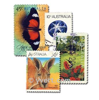AUSTRALIE : pochette de 100 timbres (Oblitérés)