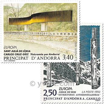 n° 430/431 -  Timbre Andorre Poste
