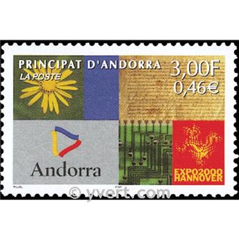 n° 536 -  Timbre Andorre Poste