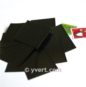 Pochettes simple soudure - Lxh:82x106mm (Fond noir) (D)
