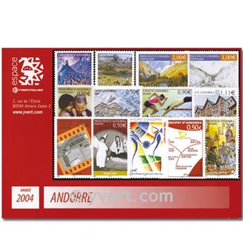n° 591/603 -  Timbre Andorre Année complète (2004)