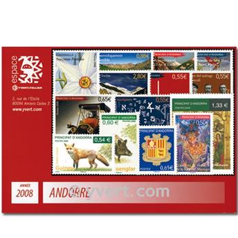 n° 649/665 -  Timbre Andorre Année complète (2008)
