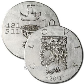 10 EUROS PLATA - FRANCIA - CLODOVEO