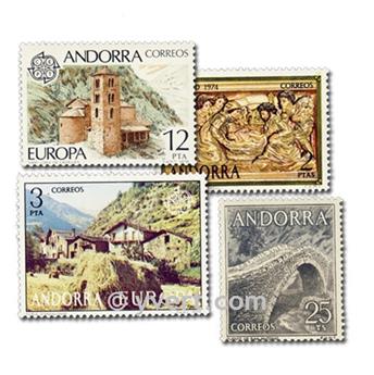 SPANISH ANDORRA: envelope of 25 stamps