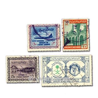 ARABIE SAOUDITE : pochette de 50 timbres (Oblitérés)