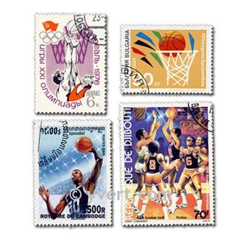 BASKET : pochette de 25 timbres (Oblitérés)