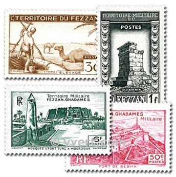 FEZZAN : pochette de 10 timbres (Oblitérés)