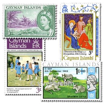 ILES CAIMANES : pochette de 50 timbres (Oblitérés)